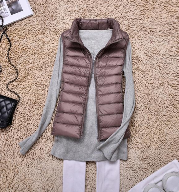 Sanishroly 2018 New Autumn Women Ultra Light Down Vest White Duck Down Coat Parka Ladies Sleeveless Waistcoat Plus Size 3XL S275