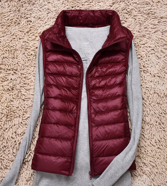 Sanishroly 2018 New Autumn Women Ultra Light Down Vest White Duck Down Coat Parka Ladies Sleeveless Waistcoat Plus Size 3XL S275