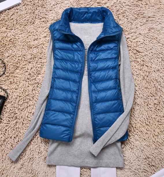 Sanishroly 2018 New Autumn Women Ultra Light Down Vest White Duck Down Coat Parka Ladies Sleeveless Waistcoat Plus Size 3XL S275